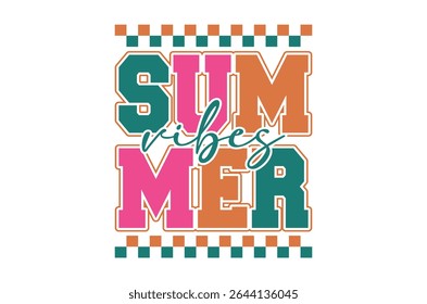 Summer vibes t shirt, Summer Beach Vector Illustration, summer shirt, beach t shirt quotes,  Retro Summer Sublimation, Beach Vacation, Cricut Cut File, Holiday silhouette, Lake