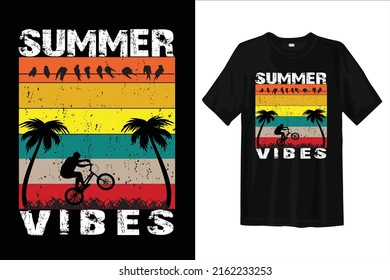 Summer vibes t shirt for casual wear