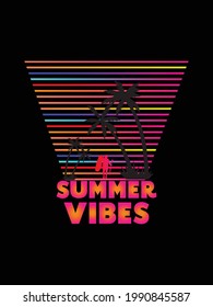 Summer vibes t shirt design 