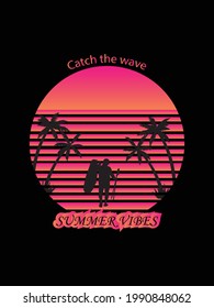 Summer vibes t shirt design 