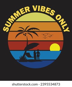 Summer vibes T Shirt Design svg