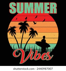Summer Vibes  t shirt design .
