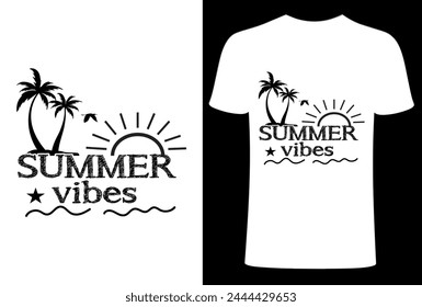 Summer  vibes T- shirt Design, Shady beach Summer -shirt Sunshine on my Mind, Summer typography, vibes, Sun, fashion ,print vector-shirt Design.