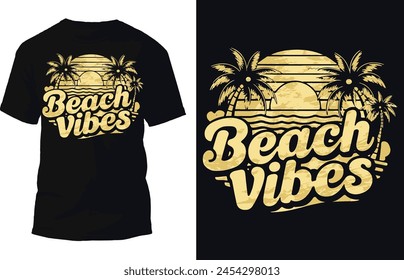 Summer vibes t shirt Design Vector.