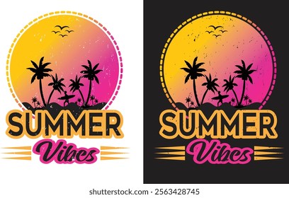 Summer vibes t shirt design