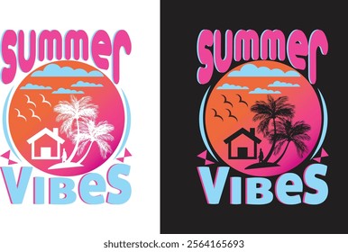 Summer vibes t shirt design