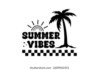 Summer vibes t shirt,Summer t shirt , summer t shirt bundle, Beach Vector Illustration, Hello summer quotes, sunsets Boho Retro Summer BeachT shirt design