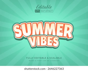 Summer Vibes Text Effect. hot season
