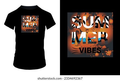 ''Summer vibes'' Summer T-Shirt design.