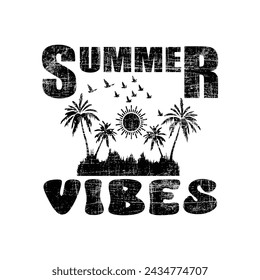 Summer Vibes t-shirt design black color.eps
