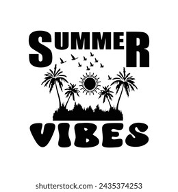 Summer Vibes t-shirt design black color.eps
