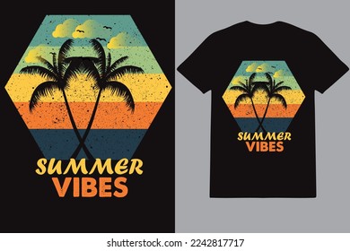 Summer vibes t-shirt design  for boys and girls