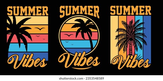 Summer vibes summer t-shirt Design, summer tee