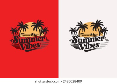 Summer Vibes T-Shirt Design Vector