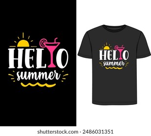 Summer Vibes T-shirt Design Vector