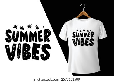 Summer Vibes T-shirt Design vector 