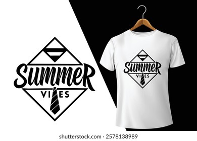 Summer Vibes T-Shirt Design vector