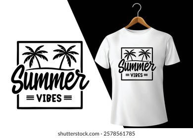 Summer Vibes T-Shirt Design vector  