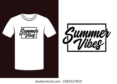 Summer Vibes T-Shirt Design vector