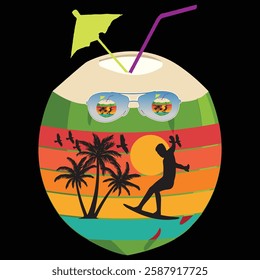 summer vibes t-shirt illustration design
