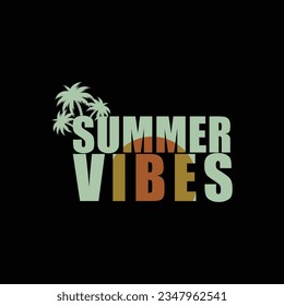 Summer vibes t-shirt template design