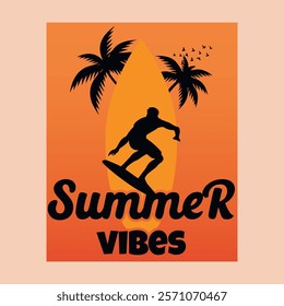 Summer vibes t-shirt template design summer background print ready summer t-shirt