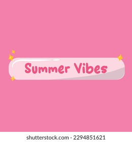 Summer vibes typography illustration vector graphic perfect for summer