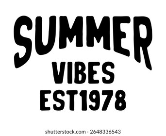 Summer vibes typography slogan. Varsity athletic vintage for t shirt. tee shirt graphics print. Vector illustration.
