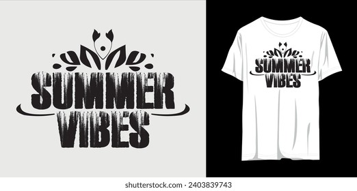 summer vibes typography t shirt design, motivational typography t shirt design, inspirational quotes t-shirt design