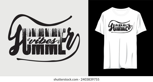 summer vibes typography t shirt design, motivational typography t shirt design, inspirational quotes t-shirt design