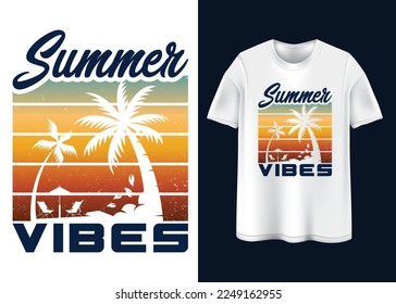 Summer vibes Typography T-shirt design