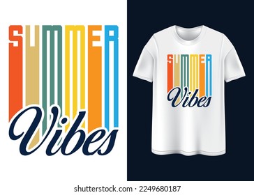 Summer vibes Typography T-shirt design