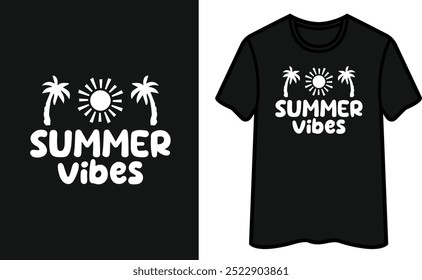 Summer Vibes Typography T-Shirt Design