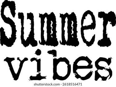 Summer Vibes Typography T-shirt Design, Beach T-shirt Design, summer retro boho design, Vintage Distressed, vector file, silhouette file, typewriter