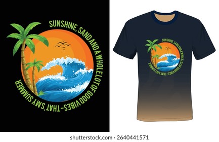 Summer Vibes Typography T-shirt Design, Summer Vacation Typography Tshirt Design, Heat Culture TShirt Design, Summer Time Typography T-shirt Design.