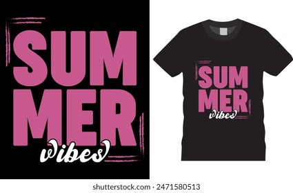 summer vibes Typography summer vector t shirt design. premium quality, summer graphic t-shirt design, tropical print, vector illustration. print, Global swatches.