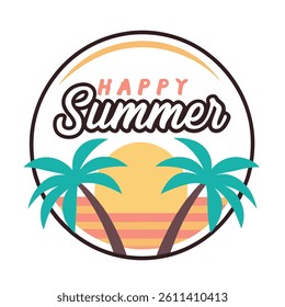  Summer vibes vector art illustration.