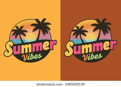 Summer vibes vector art pro illustration design