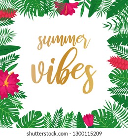 Summer vibes vector background for poster, web page, flyer or greeting card.