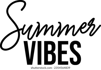 Summer Vibes Vector | Calligraphy and Typography letters