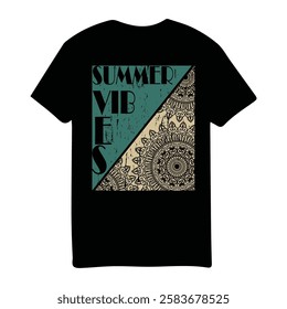 summer vibes Vector illustration t shirt lettering typography design,