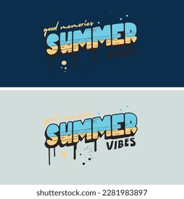 Summer vibes vector sea vacation drawing