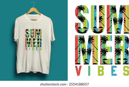 Summer Vibes Vector T-shirt Design 