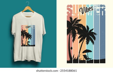 Summer Vibes Vector T-shirt Design 