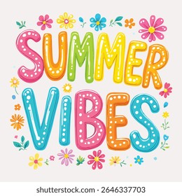 Summer Vibes Vector Tshirt Design