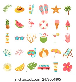 Summer Vibes: A Vibrant Collection of Beach Icons