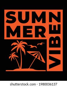 Summer Vibez T-shirt Design Orange