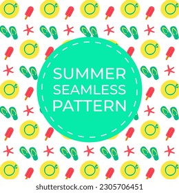 Summer Vibrant Pattern For Background, Package, Textile. Vector Illustration In Flat Style