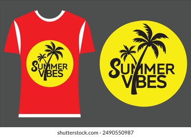 Summer vides tshirt vector art illustration