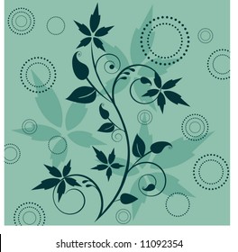 summer vine with funky circles - use together or separately